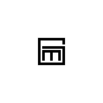  GM letter icon logo design