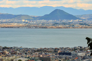 滋賀　琵琶湖南部周辺の風景