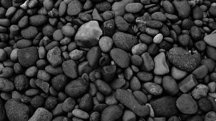 background of black stones