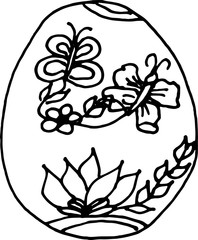 Easter eggs with various ornaments