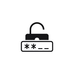 Security password icon design. Vector illustration.