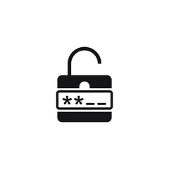 Security password icon design. Vector illustration.