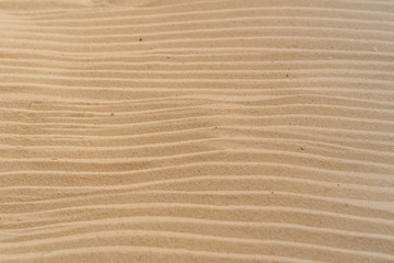 Fototapeta na wymiar Textured yellow sand on the beach