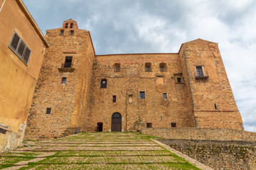 Italy, Sicily, Palermo Province,  Castelbuono. Castello di Castelbuono, the city castle in the town of Castelbuono.