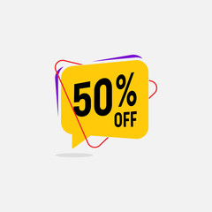 50 percent discount, Sales Vector badges for Labels, percent sale label symbols, Tags, Web Stickers, Discount origami sign banner, Sale and discount labels, Price off tag icon