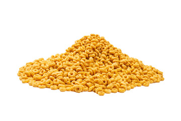 Corn-flakes background and texture. Top view.