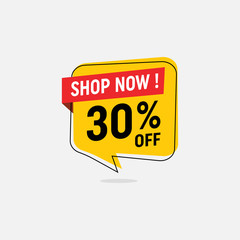30 percent discount, Sales Vector badges for Labels, percent sale label symbols, Tags, Web Stickers, Discount origami sign banner, Sale and discount labels, Price off tag icon