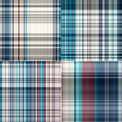 Stripe check crossed faded plaid tartan tablecloth weave graphical design. Seamless repeat raster jpg pattern swatch.