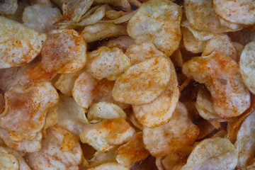 Hot Spicy Crunchy Fresh Fried Fryums Masala Chips Wafers Salted And Red Chilli Powder Snacks