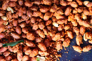 Roasted Crunchy Fresh Hot Spicy Fryed Masala Peanuts Indian Snacks