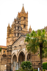 Fototapeta na wymiar Italy, Sicily, Province of Palermo, Palermo. The Cathedral of Palermo, a UNESCO World Heritage Site, constructed in 1184.