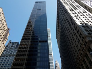 Fototapeta na wymiar tall buildings or sky scrapers in New York city
