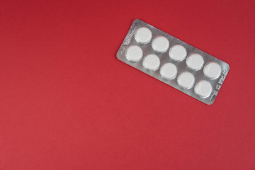 Medical drug in pills for treatment. Health care and pharmacy concept