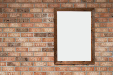 Brick Wall with blank frame
