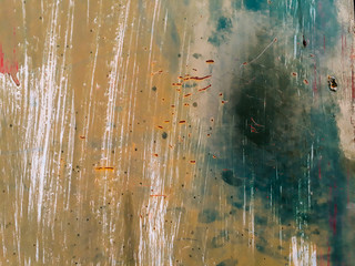 Brush strokes and rusty background
