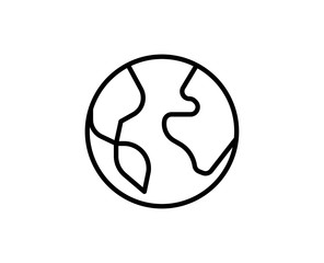 Globe line icon.