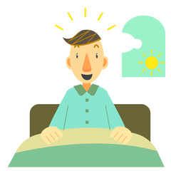 目覚めスッキリ　男性