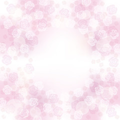 Illustration of gradient background with scattered roses.