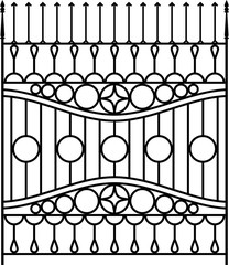 Fototapeta na wymiar Wrought Iron Gate, Ornamental Design