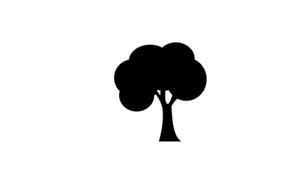 Set of abstract stylized trees. Natural illustration.