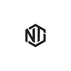 NT letter logo template design