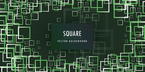 Obraz premium Abstract square green background design