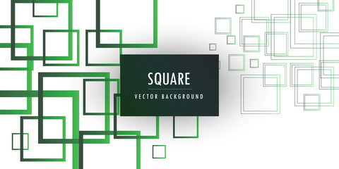 Abstract square green background design