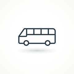 Bus vector icon. Editable Strok. Transportation symbol Vector Logo Template Design Element
