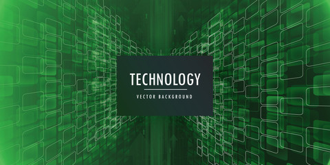 Technology green abstract background