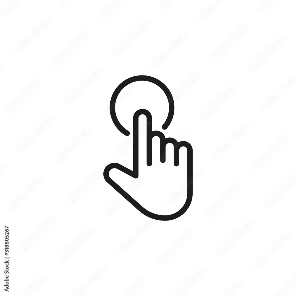 Poster simple cursor line icon.