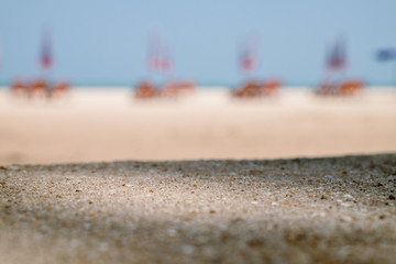 Fototapeta na wymiar A Sand at Cha -Am Beach, a famous beach, Thailand