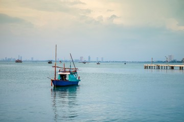 Fototapeta premium Small fishing boats on the sea