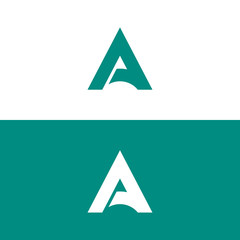 A logo design. letter A logo design