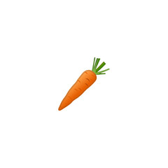 Carrot Vector Icon. Isolated Carrot Emoji, Emoticon Illustration