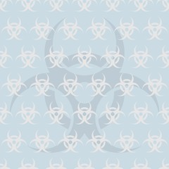 Biohazard symbol icon seamless pattern backdrop vector illustration