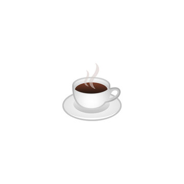 Hot Beverage Vector Icon. Cup of Tea. Isolated Coffee, Tea, Cappuccino Illustration