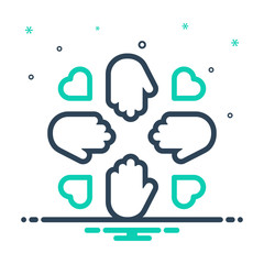 mix icon for volunteer 