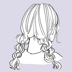 シンプルヘアスタイルイラスト