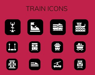 Modern Simple Set of train Vector filled Icons