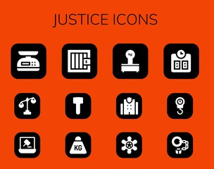 Modern Simple Set of justice Vector filled Icons