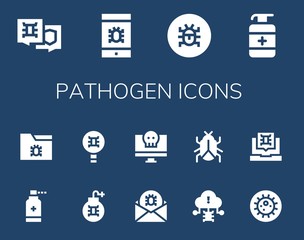 Modern Simple Set of pathogen Vector filled Icons