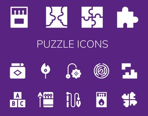 puzzle icon set
