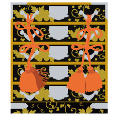 イラスト素材　ひな祭り　端午の節句　箪笥　たんす　ベクター