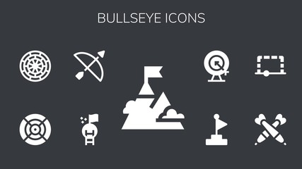 Modern Simple Set of bullseye Vector filled Icons