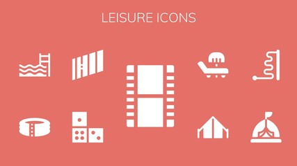 leisure icon set