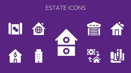 estate icon set