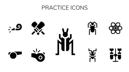 practice icon set