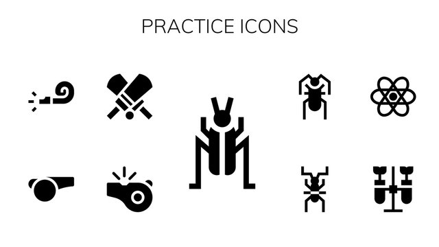 practice icon set