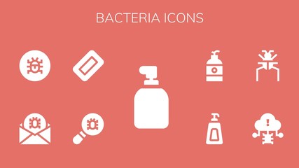 bacteria icon set