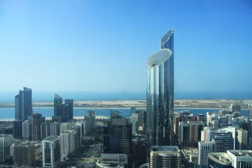 Gordijnen Abu Dhabi sky line © khaldoun